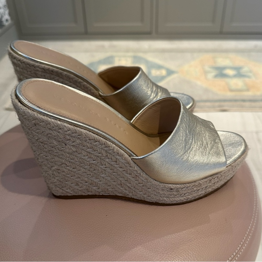 Veronica Beard Metallic Espadrilles
